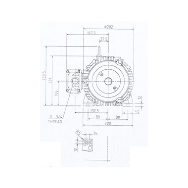 Mô tơ điện 3 pha 4 cực 3kW Toshiba 0034ODMH7FS