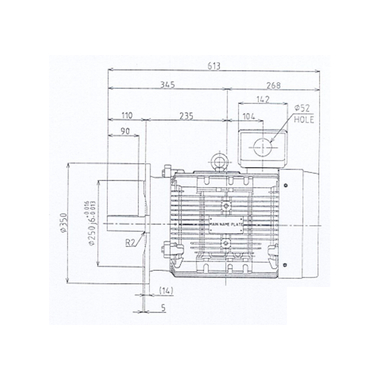 Mô tơ điện 3 pha 6 cực 11kW Toshiba 0116FTMH7JS