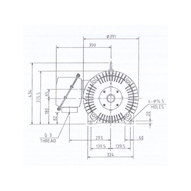 Mô tơ điện 3 pha 4 cực 22kW Toshiba 0224ODMH7FS