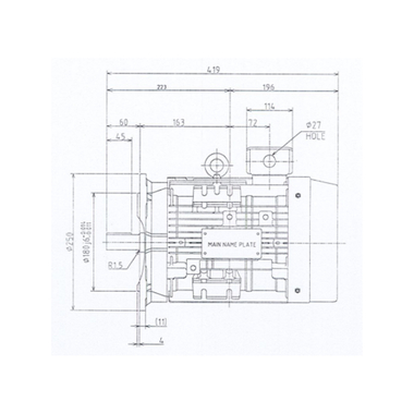 Mô tơ điện 3 pha 6 cực 2.2kW Toshiba Y226FTMH7JS