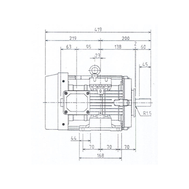 Mô tơ điện 3 pha 6 cực 2.2kW Toshiba Y226ODMH7FS