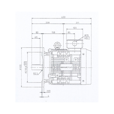 Mô tơ điện 3 pha 6 cực 3kW Toshiba Y306FTMH7JS