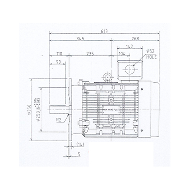 Mô tơ điện 3 pha 6 cực 7.5kW Toshiba Y756FTMH7JS