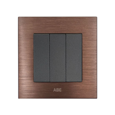 Công tắc ba 1 chiều ABE TITANIUM T1N-31C màu nâu