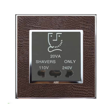 Ổ cắm máy cạo râu ABE LEATHER D1S-MCR màu da cá sấu