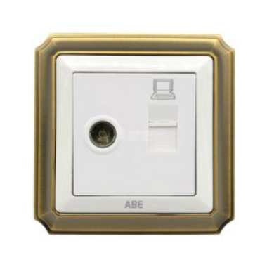 Ổ cắm tivi mạng ABE BRONZE B1T-TVM màu trắng