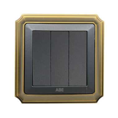 Công tắc điện ba ABE BRONZE B1X-31C màu xám