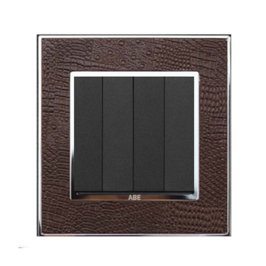 Công tắc điện bốn ABE LEATHER D1S-41C màu da cá sấu