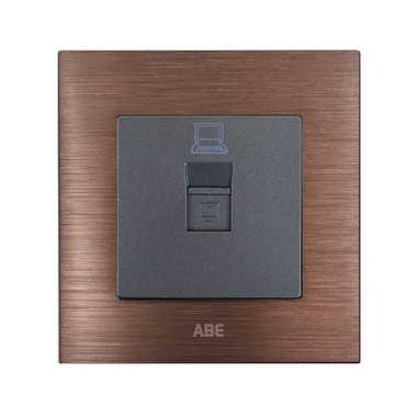 Ổ cắm mạng ABE TITANIUM T1N-M màu nâu