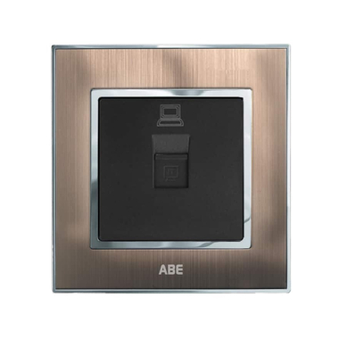 Ổ cắm mạng ABE SATIN S1D-M màu đồng