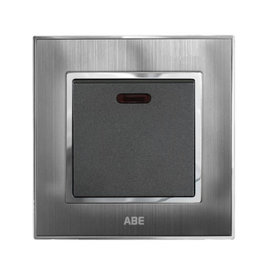 Công tắc ABE SATIN S1B-45A màu bạc