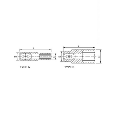 Tuýp bông dài 1/4inch Toptul BBEF0807