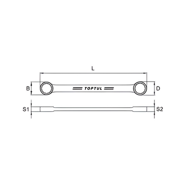 Cờ lê 2 đầu vòng 10x11mm Toptul AABM1011