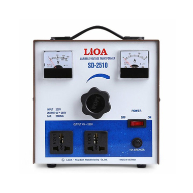 Biến áp vô cấp 1 PHA 2.2kVA LiOA SD-2510