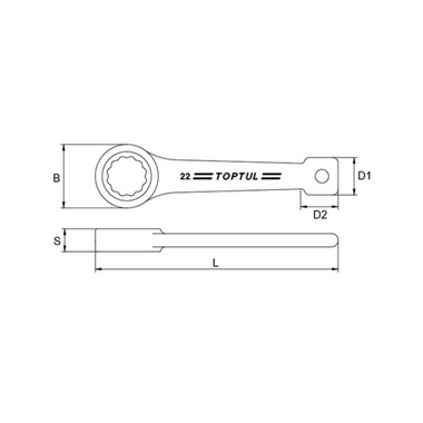 Cờ lê đóng 55mm Toptul AAAR5555