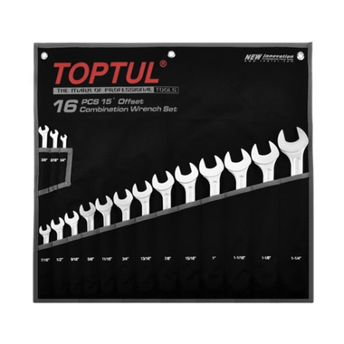 Bộ cờ lê có mo men xoắn quay 15 độ Toptul GPBX1601 (16 chi tiết)
