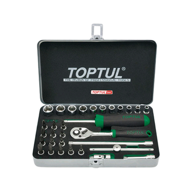 Bộ tuýp 1/4inch Toptul GCAD3102 (18 chi tiết)