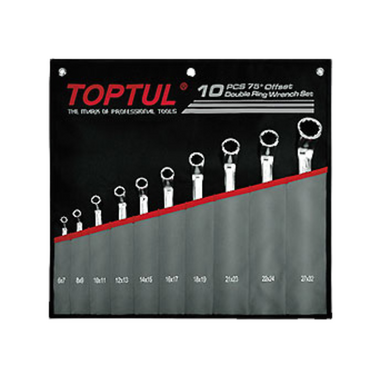Bộ cờ lê 2 đầu tròn lệch 75 độ Toptul GPCI1001 (10 chi tiết)