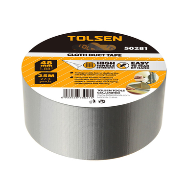 Băng keo vải duct tape siêu dính 25m Tolsen 50281