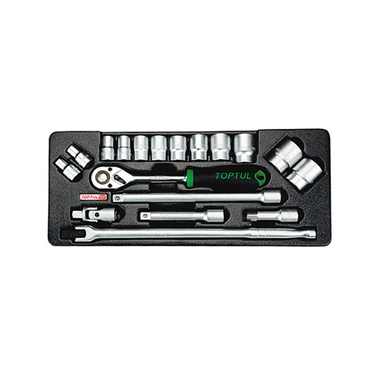 Bộ dụng cụ vặn ốc 1/2inch Toptul GCAD1801 (18 chi tiết)