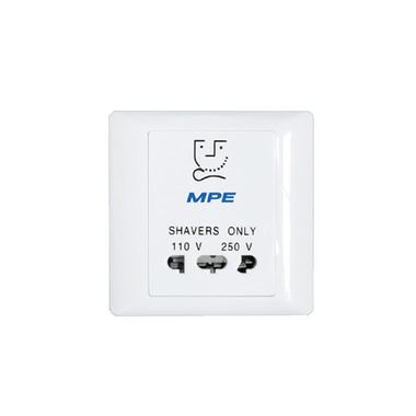 Ổ cắm cạo râu 110/250V vuông 1.200W-220V AC MPE B727