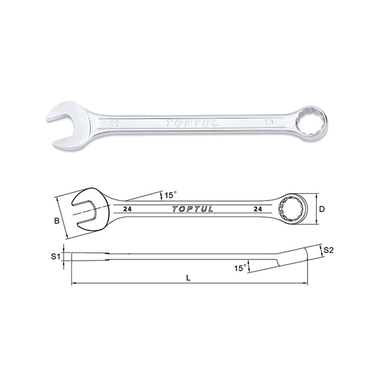 Cờ lê vòng miệng dài 9/16inch Toptul ACEA1818