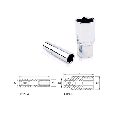 Tuýp lục giác dài 1/2inch Toptul BBEE1628