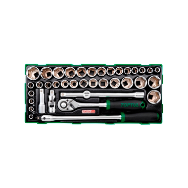Bộ tuýp và cần xiết Toptul GTB38190 (38 chi tiết)