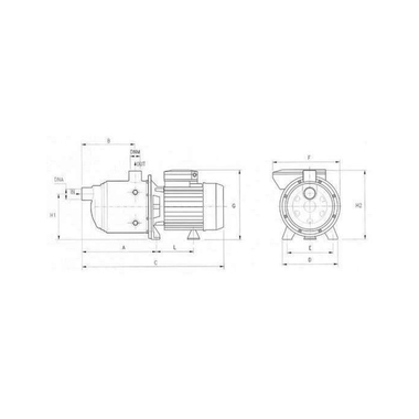 Máy bơm ly tâm đa cấp đầu Inox 1.8HP Pentax U5S-180/6