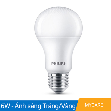 Bóng đèn LED bulb My Care 6W E27 Philips 6W E27 1CT/12 APR