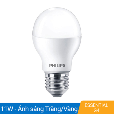 Bóng đèn LED bulb Essential G4 11W Philips ESS 11W E27 A60 APR