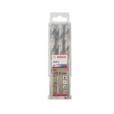 Hộp 5 mũi khoan sắt HSS-G 12.5mm BOSCH 2608595082