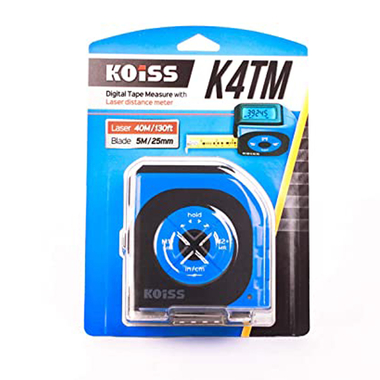 Thước cuộn đo điện tử 5m, laser 40m Koiss K4TM có đèn nền