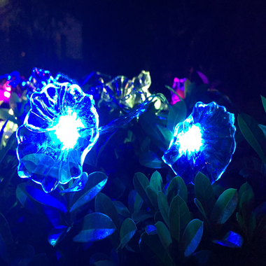 Dây đèn LED trang trí dài 5m, 20 bóng hình hoa trắng có đổi màu dùng pin