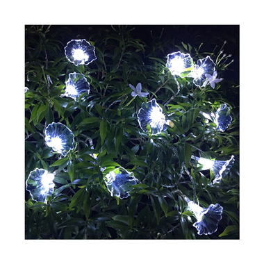 Dây đèn LED trang trí dài 5m, 20 bóng hình hoa trắng dùng pin