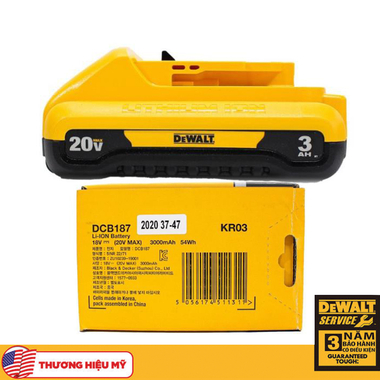 Pin 20V max - 3.0 Ah XR Li-ion Dewalt DCB187-KR