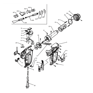 Phụ kiện máy thổi nóng C MAKITA TP00000159