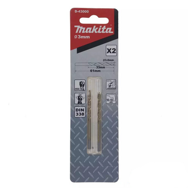 Mũi khoan kim loại HSS-TiN 3mm MAKITA D-43000 2cái