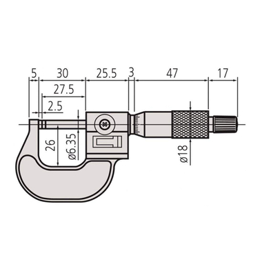 Panme đo ngoài chỉ thị số 0-25mm Mitutoyo 193-111