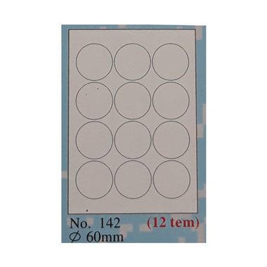 Decal Tomy A4 No. 142 tròn phi 60 mm (12 tem)