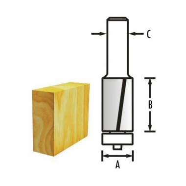 Mũi phay thẳng 2 rãnh MAKITA D-49264