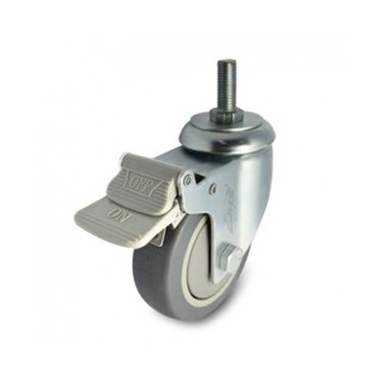 Bánh xe cao su dòng 260 tải trọng trung bình trục xoay có thắng Ethos 263/273TPY075T12