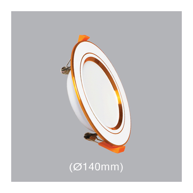 Đèn led âm trần tròn viền vàng 9w MPE DLVL-9/3C 3 chế độ