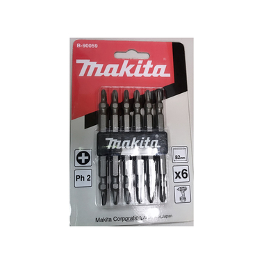 Mũi vặn vít 2 đầu PH2x82mm Makita B-90059 (6 chi tiết)