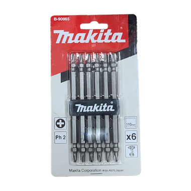 Mũi vặn vít 2 đầu PH2x110mm Makita B-90065 (6 chi tiết)