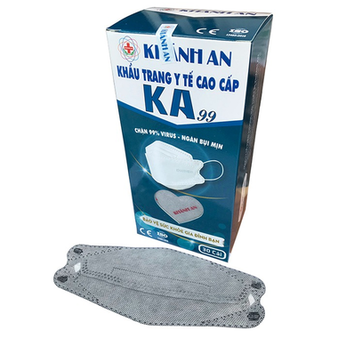 Khẩu trang y tế Khánh An KA99 màu xám (30 cái/hộp)