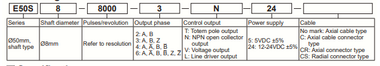 Autonics Rotary Encoder E50S8-5000-6-L-5