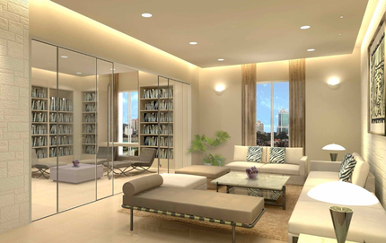 Hướng dẫn cách bố trí đèn LED âm trần phòng khách