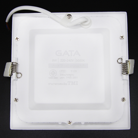 Gata TL02-S49W 4" 9W square recessed LED bulb, yellow light