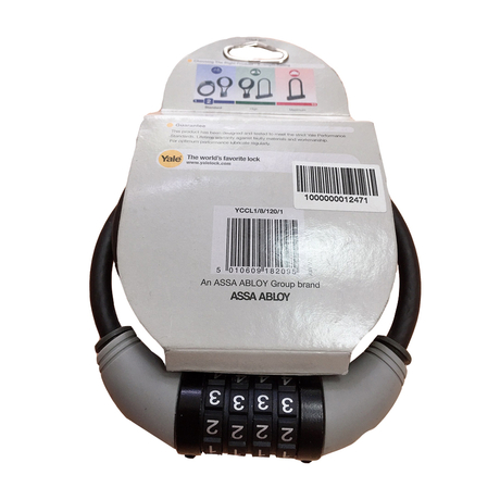 Khóa xe đạp 100 x 37 x 29mm Yale YCCL1/8/120/1